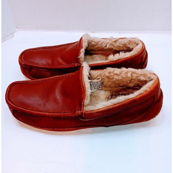 Ugg Australia Men Brown Leather Slip-On Loafer - Picture 3 of 7